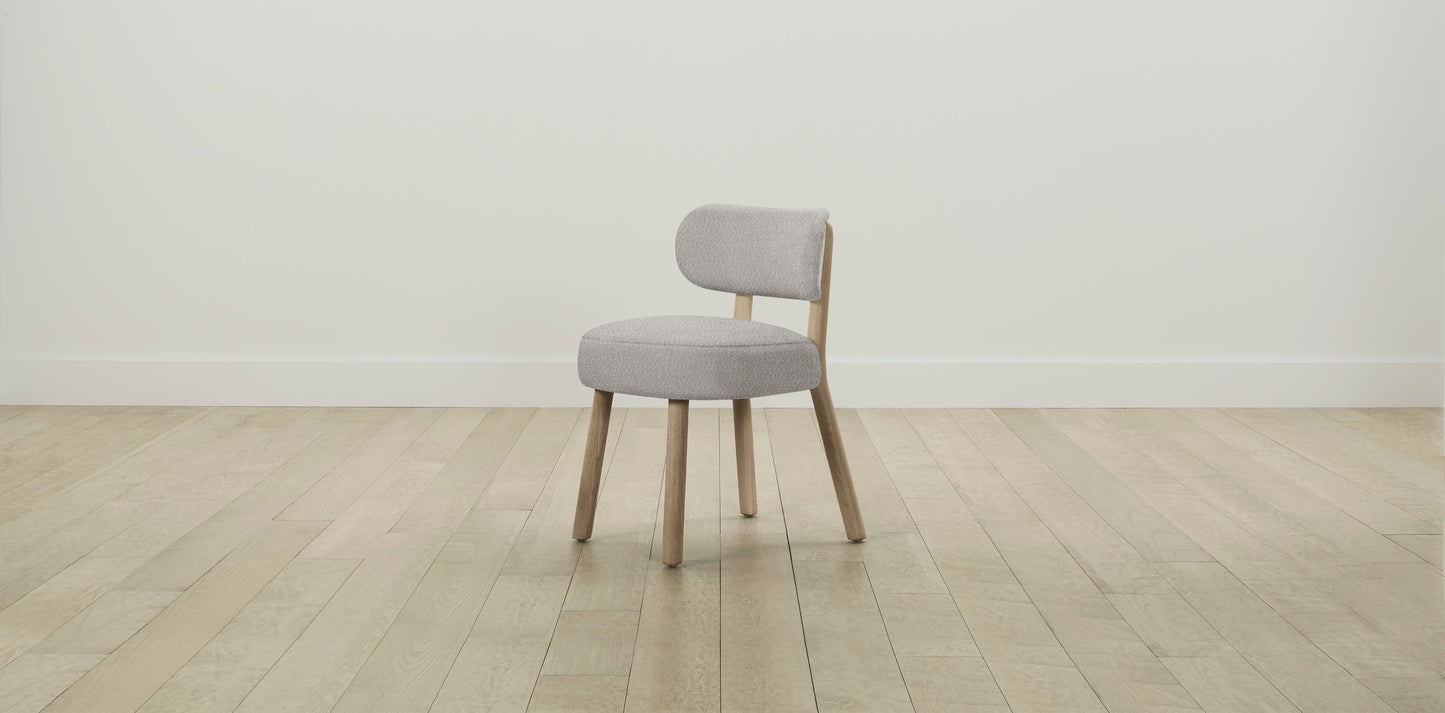 The Jane  - Italian Bouclé Fossil Dining Chair