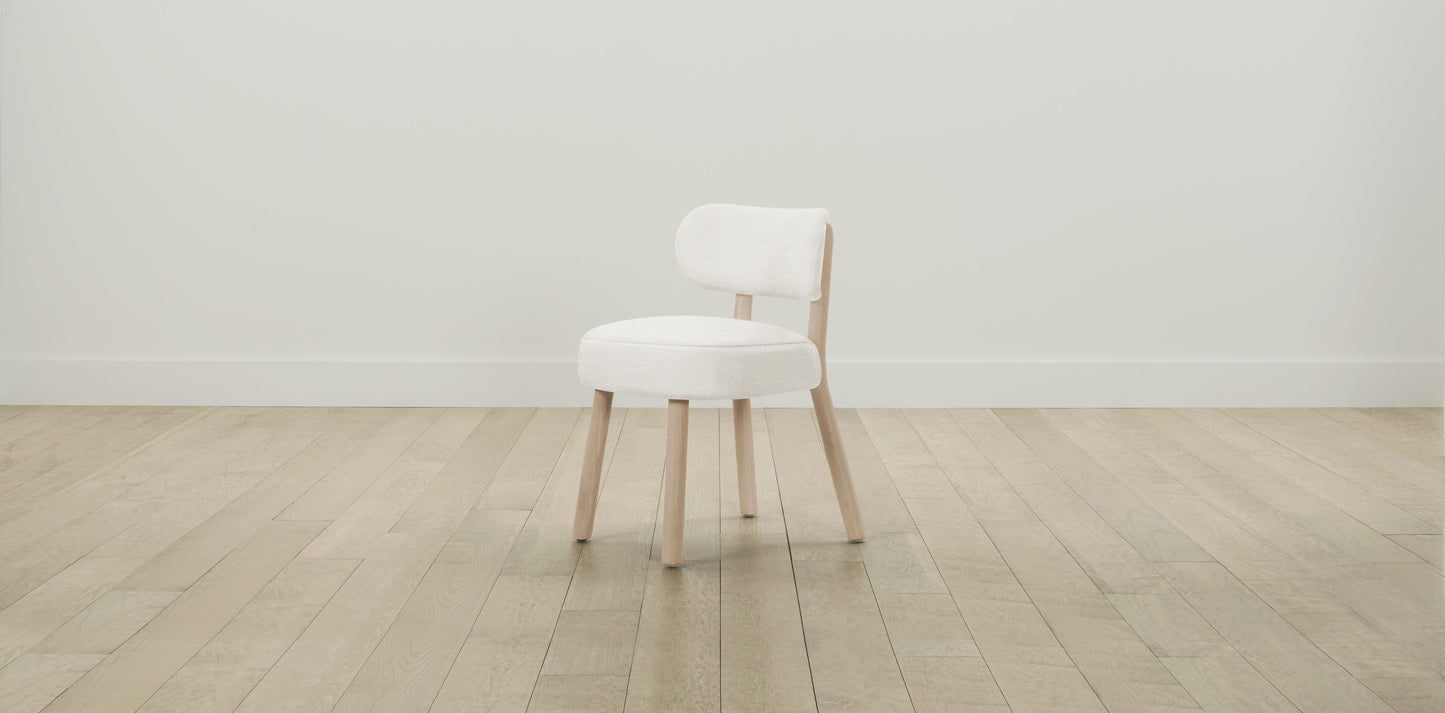 The Jane  - Performance Textured Linen Pearl Dining Chair