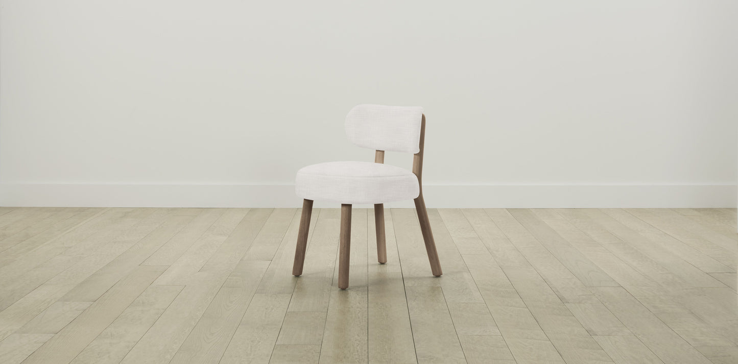 The Jane  - Performance Textured Tweed Snow Dining Chair