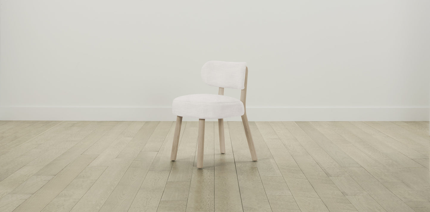 The Jane  - Performance Textured Tweed Snow Dining Chair