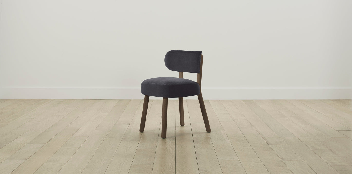 The Jane  - Performance Velvet Flannel Dining Chair