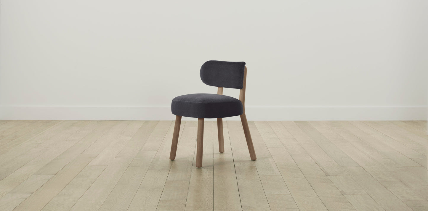 The Jane  - Performance Velvet Flannel Dining Chair