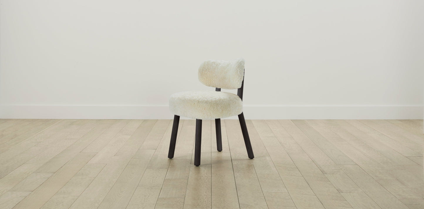 The Jane  - Shearling Ivory Dining Chair