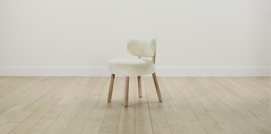 The Jane  - Shearling Ivory Dining Chair