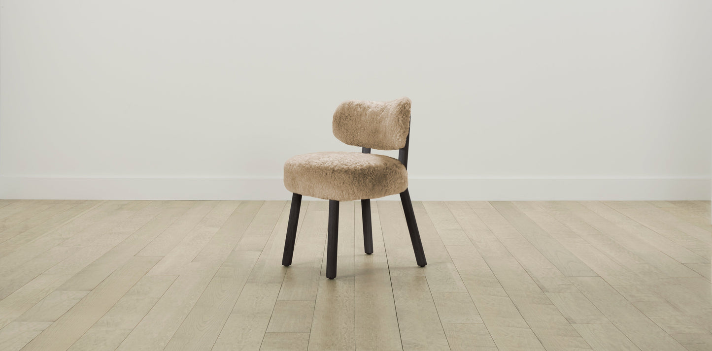 The Jane  - Shearling Toffee Dining Chair