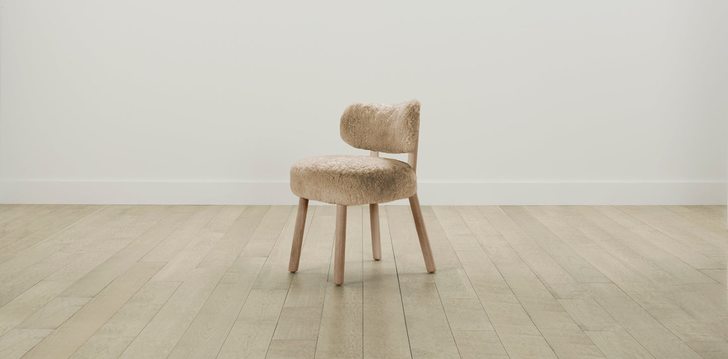 The Jane  - Shearling Toffee Dining Chair