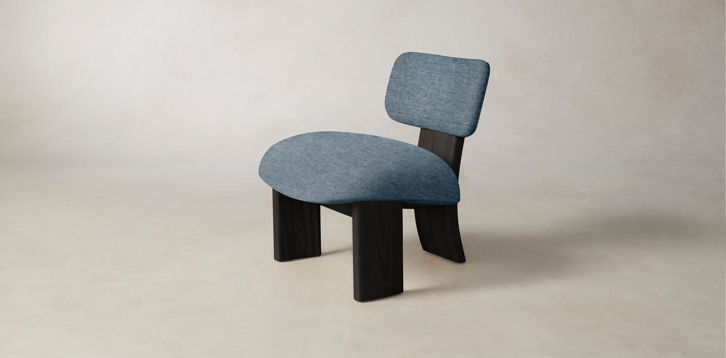 The Kenmare  - Performance Stonewashed Linen Chambray Chair