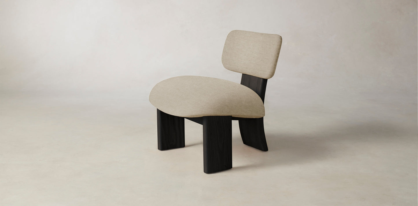 The Kenmare  - Performance Stonewashed Linen Clamshell Chair
