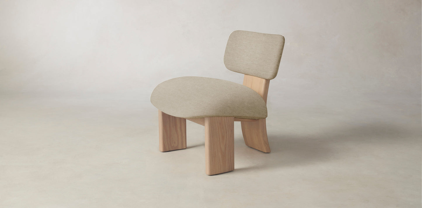 The Kenmare  - Performance Stonewashed Linen Clamshell Chair