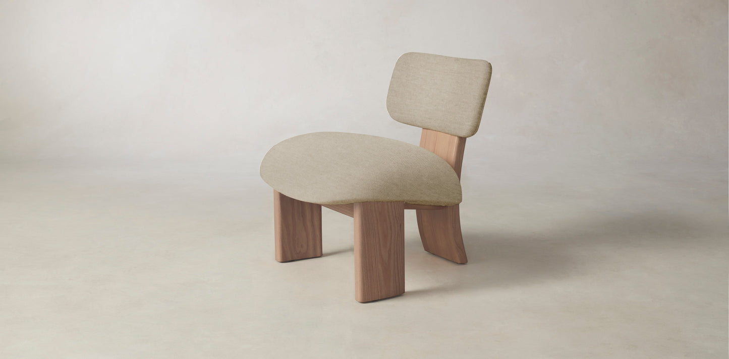 The Kenmare  - Performance Stonewashed Linen Clamshell Chair