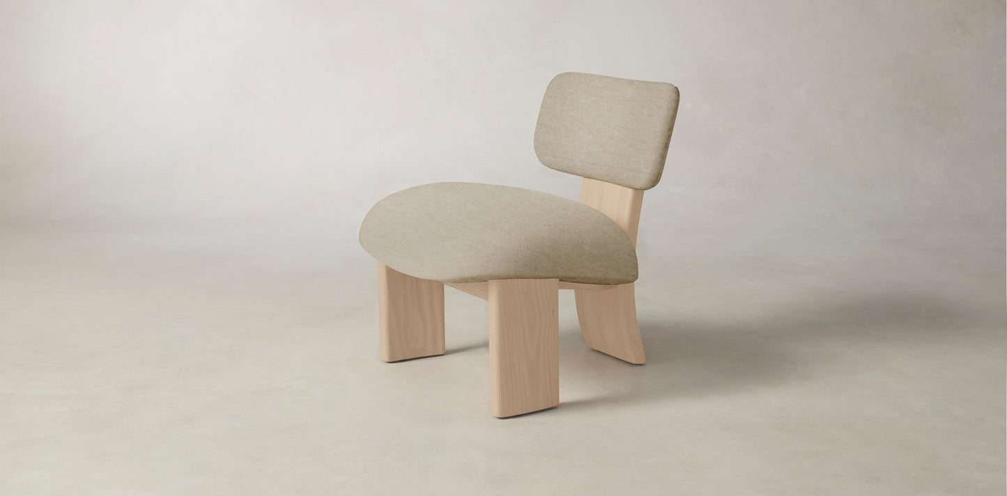 The Kenmare  - Performance Stonewashed Linen Clamshell Chair