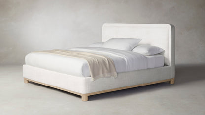 The Kent  - Performance Textured Tweed Snow Bed - 53" Headboard
