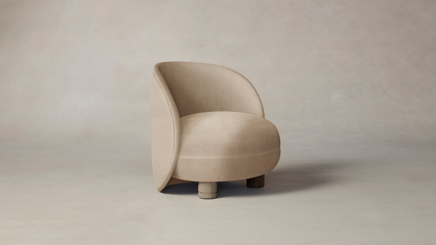 The Laight  - Performance Velvet Taupe Chair