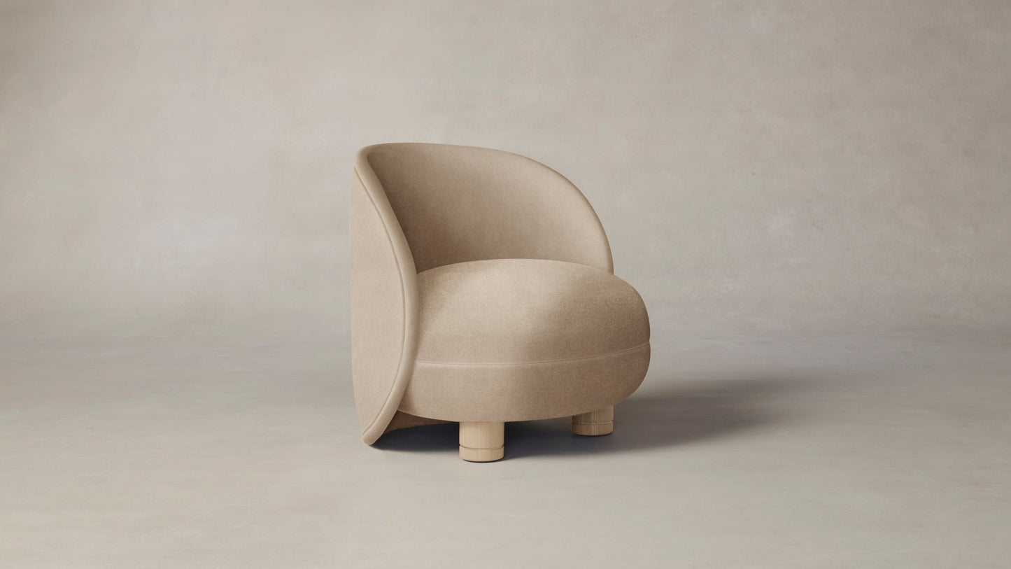 The Laight  - Performance Velvet Taupe Chair