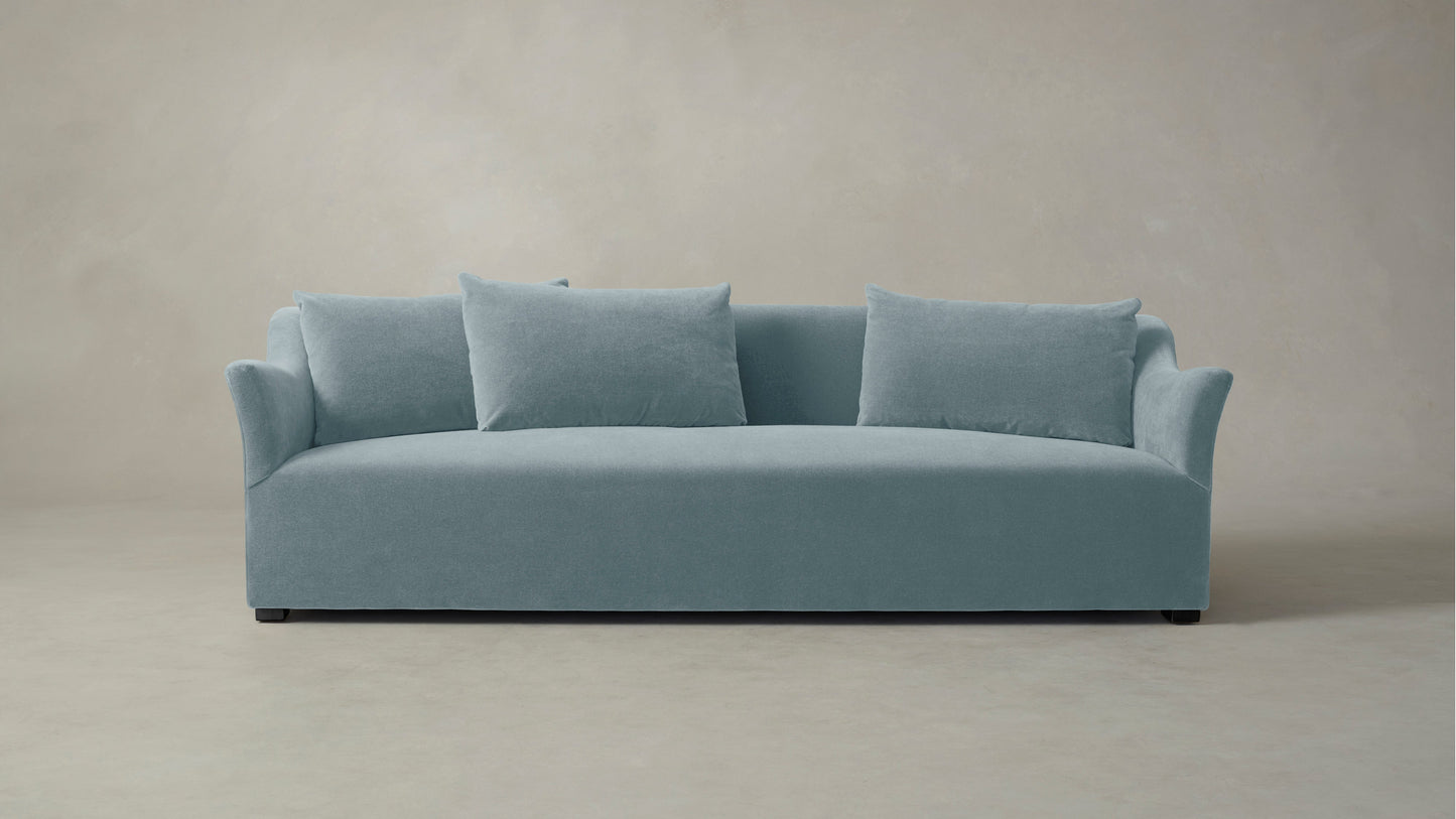 The Lenox  - Mohair Slate Blue Sofa