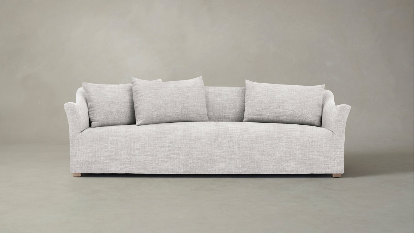 The Lenox  - Performance Textured Tweed Snow Sofa