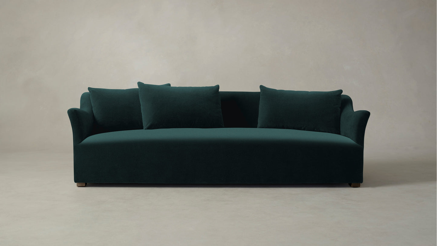 The Lenox  - Performance Velvet Emerald Sofa