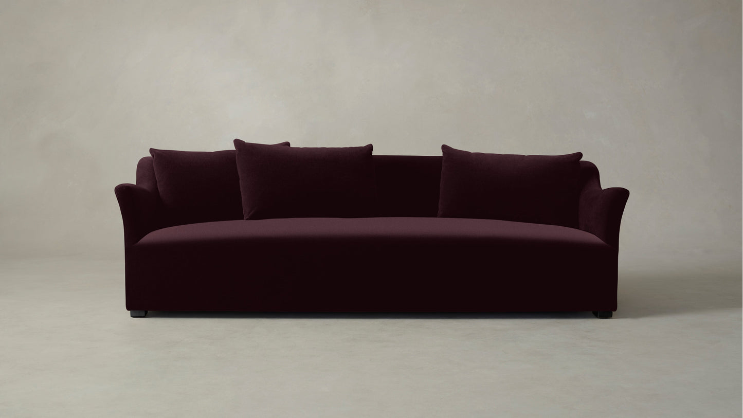 The Lenox  - Performance Velvet Merlot Sofa