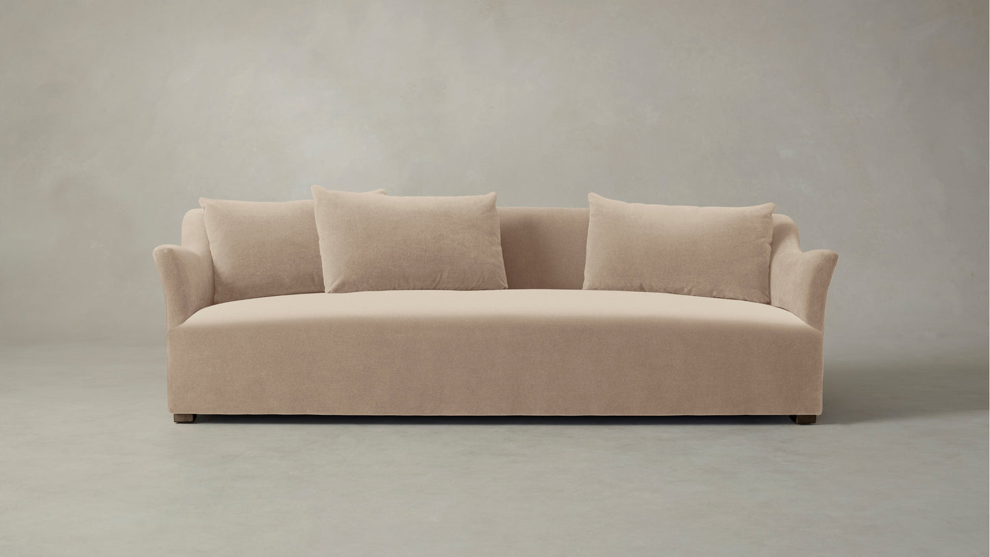 The Lenox  - Performance Velvet Taupe Sofa