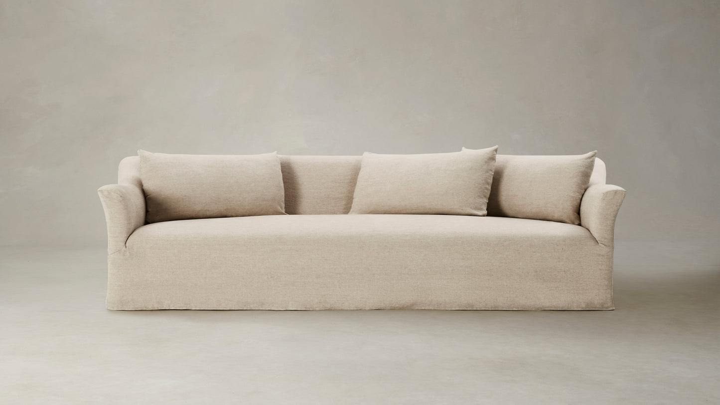 The Leonard  - Performance Stonewashed Linen Clamshell Sofa