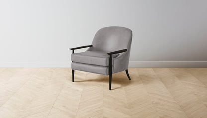 The Leroy  - Nubuck Leather Asphalt Chair - Chair