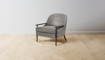 The Leroy  - Nubuck Leather Asphalt Chair