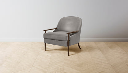 The Leroy  - Nubuck Leather Asphalt Chair