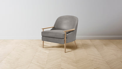 The Leroy  - Nubuck Leather Asphalt Chair