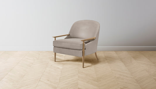 The Leroy  - Nubuck Leather Fawn Chair