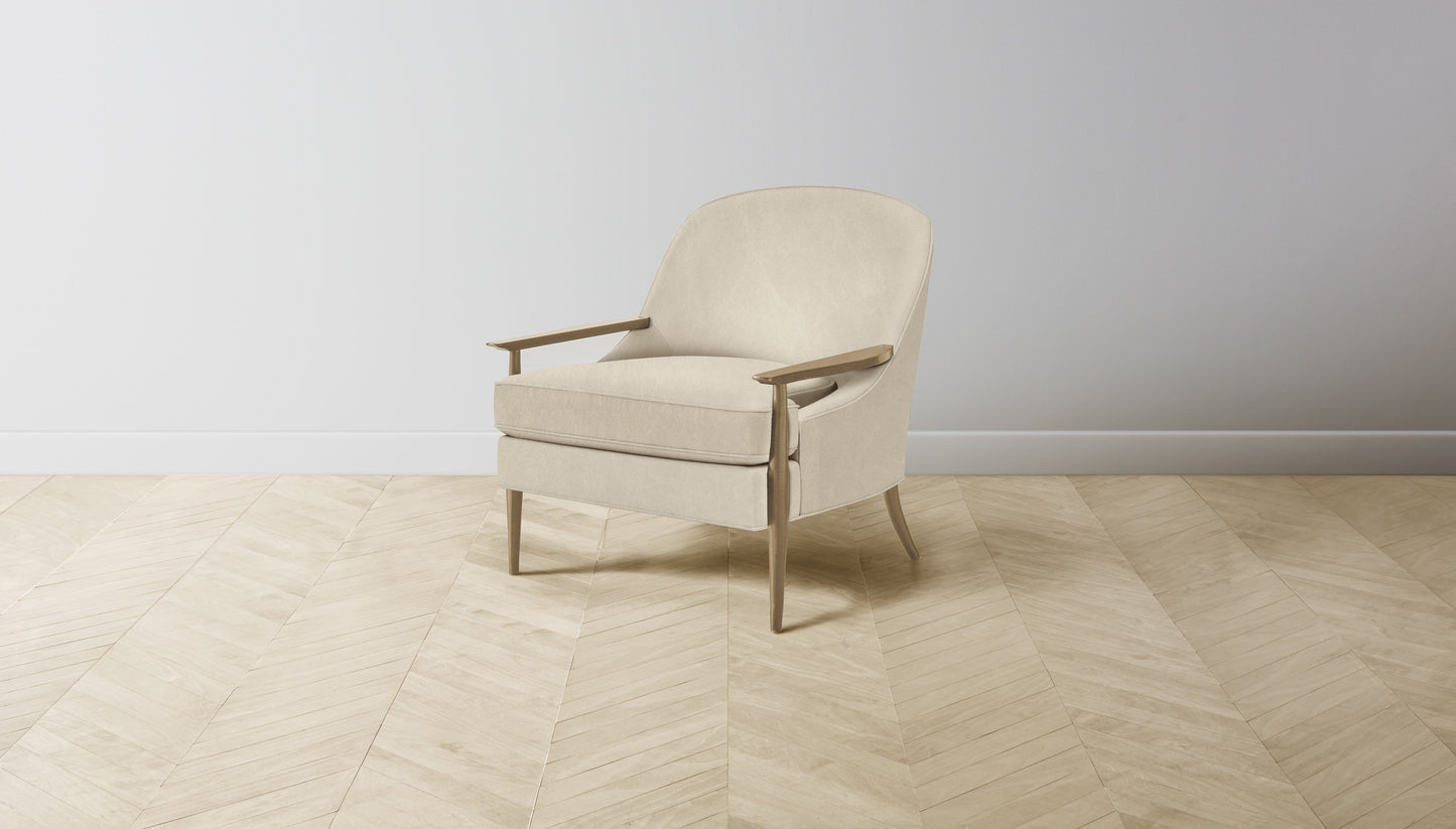 The Leroy  - Tuscan Leather Bisque Chair