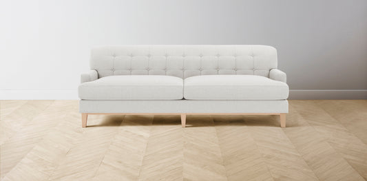 The Ludlow  - Belgian Linen Egret Sofa