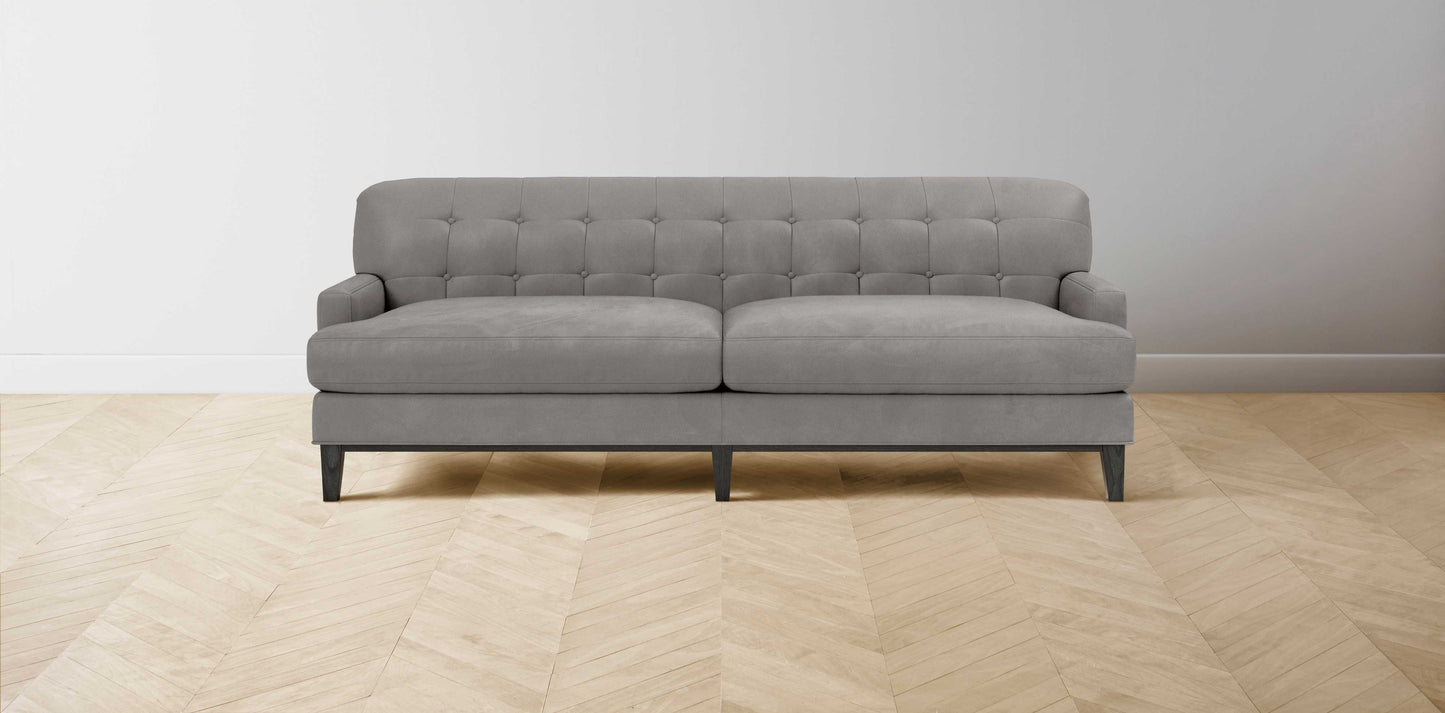 The Ludlow  - Nubuck Leather Asphalt Sofa