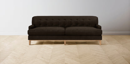 The Ludlow  - Nubuck Leather Espresso Sofa