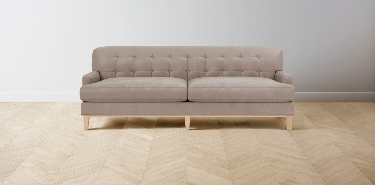 The Ludlow  - Nubuck Leather Fawn Sofa