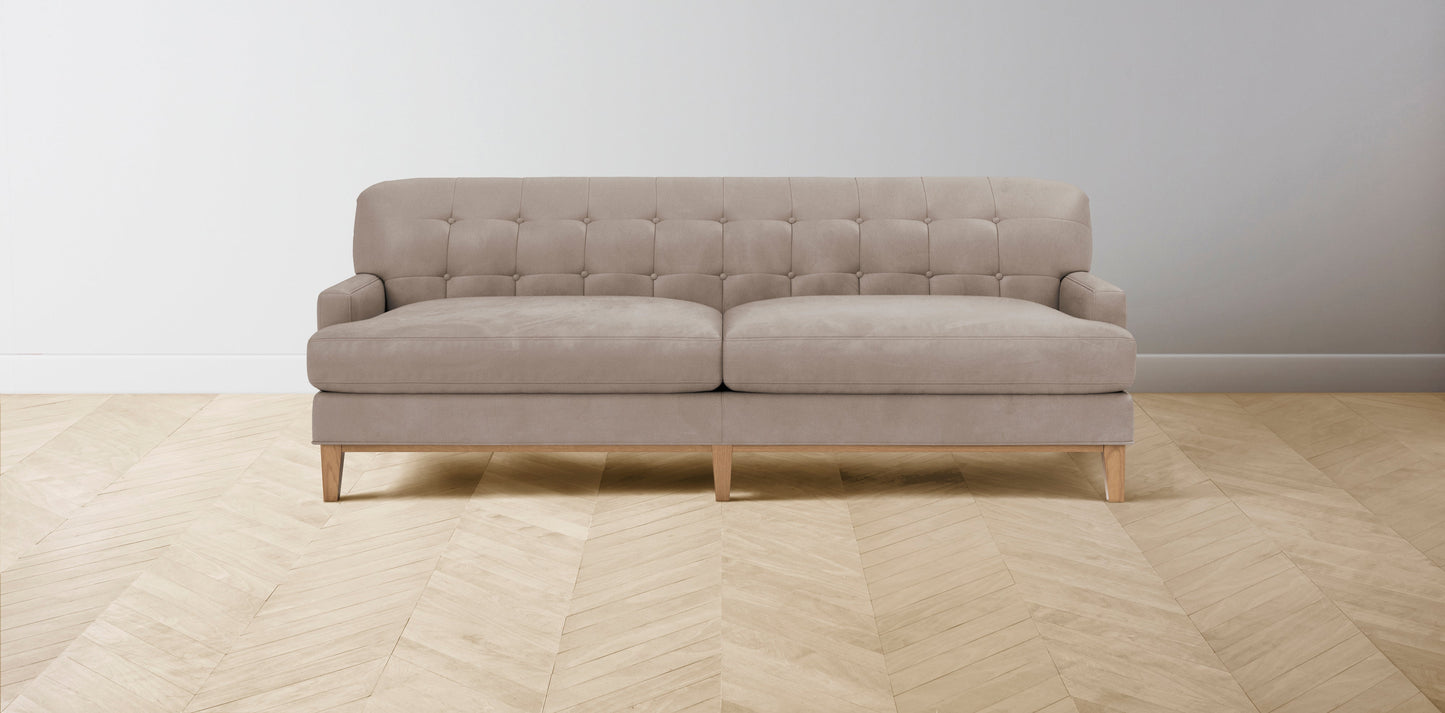 The Ludlow  - Nubuck Leather Fawn Sofa