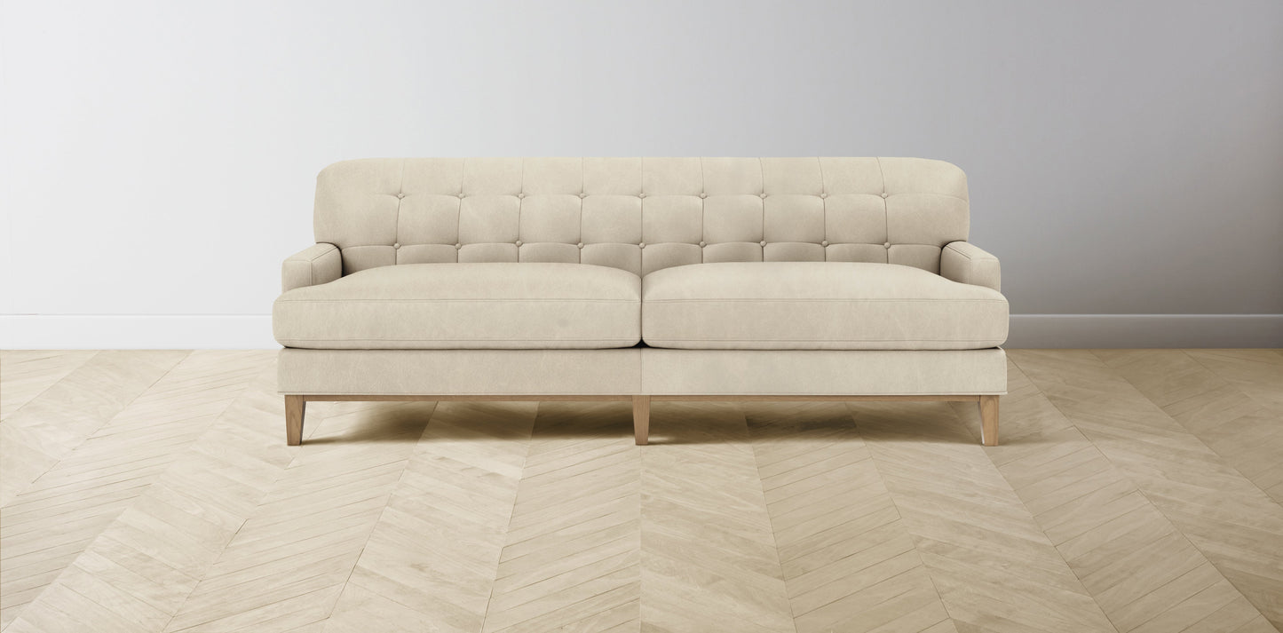 The Ludlow  - Tuscan Leather Bisque Sofa