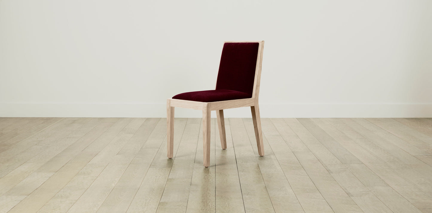 The Madison  - Mohair Crimson Dining Chair