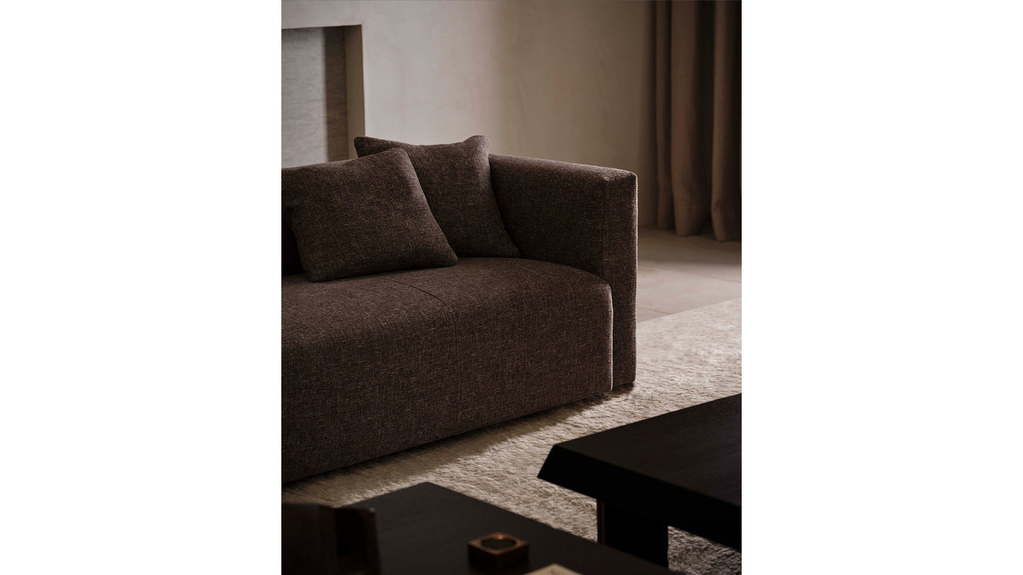 The Breuer  - Belgian Linen Carob Sofa