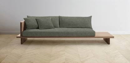 The Muir Arm on Left - Belgian Linen Thyme Sofa