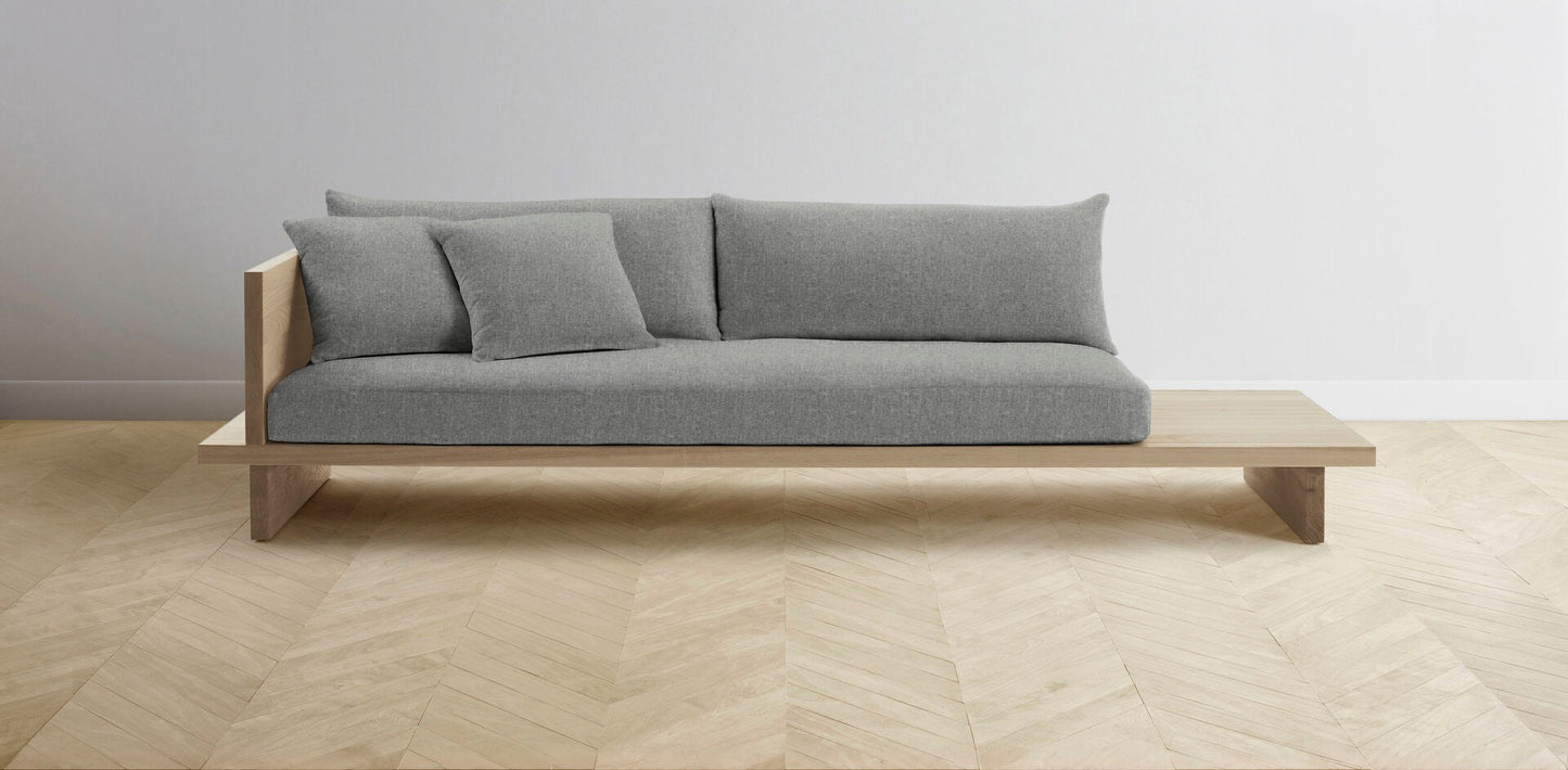 The Muir Arm on Left - Merino Granite Sofa