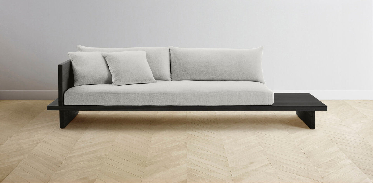 The Muir Arm on Left - Merino Heather Grey Sofa