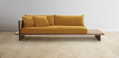 The Muir Arm on Left - Mohair Amber Sofa