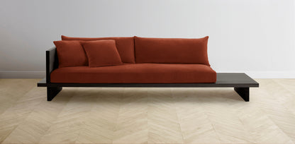 The Muir Arm on Left - Mohair Spice Sofa