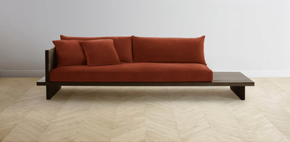 The Muir Arm on Left - Mohair Spice Sofa