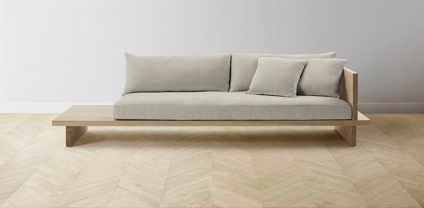 The Muir Arm on Right - Performance Basketweave Pebble Sofa