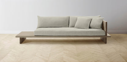 The Muir Arm on Right - Performance Basketweave Pebble Sofa