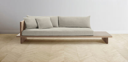 The Muir Arm on Left - Performance Basketweave Pebble Sofa