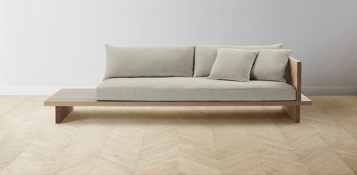 The Muir Arm on Right - Performance Basketweave Pebble Sofa