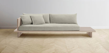 The Muir Arm on Left - Performance Basketweave Pebble Sofa