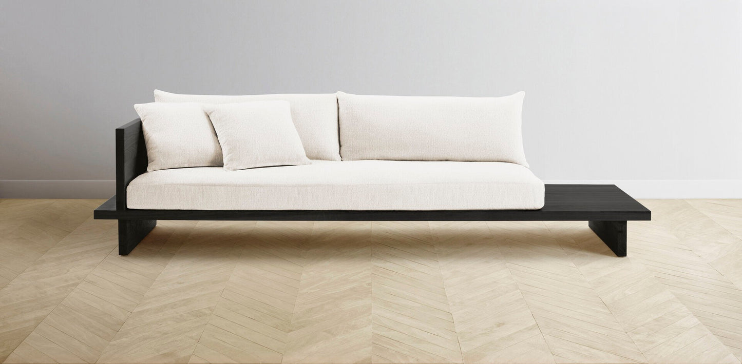 The Muir Arm on Left - Performance Bouclé Polar Sofa